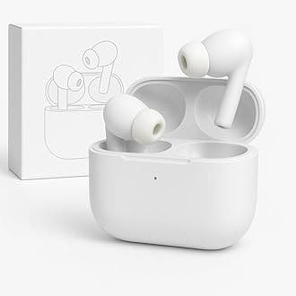 Pinal Creation Wireless Earbuds Bluetooth 5.1 TWS Earphones Full Touch Control Headphones Built-in Microphone Immersive Sound Quality Ensure Fast Stable & Connection Smart LED Headset Sports Bud (White)