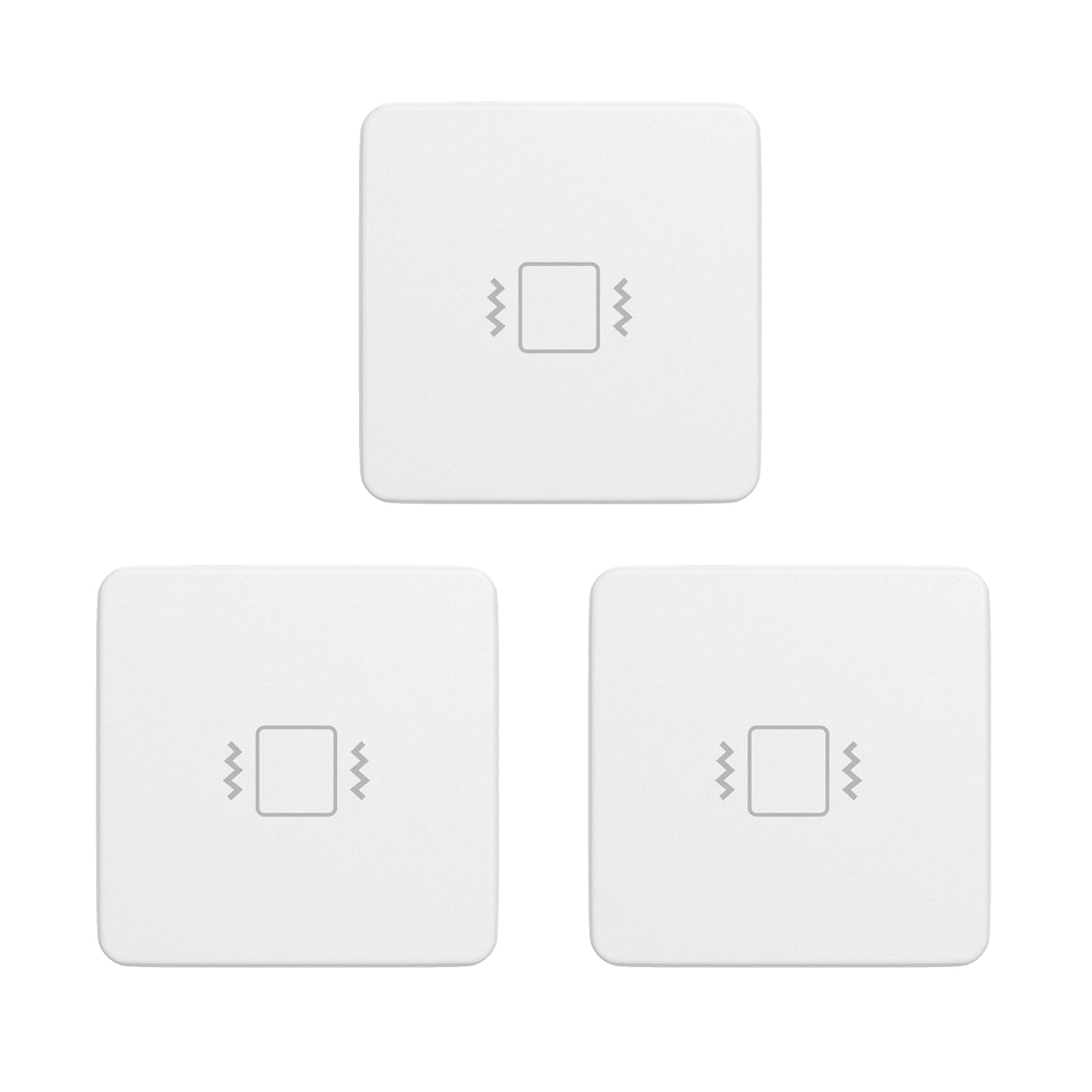 Zigbee Vibration Sensor 3 Pack with 110dB Alarm, Zigbee Hub Required,Adjustable Sensitivity, Work with SmartThings, Home Assistant via ZHA/Z2M and Echo Devices with Built-in Zigbee hub