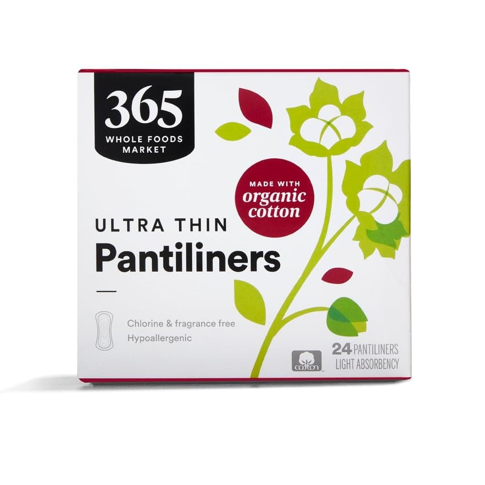 Ultra Thin Pantiliners, Made with Organic Cotton, 24 Count