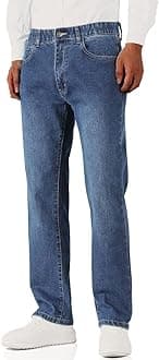 Men's Flex Waist Regular Fit Straight Leg Jeans