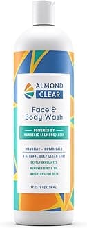 - Almond Clear Face & Body Wash | Skin Care for Acne and Folliculitis-Prone Skin - Gentle Acne Face & Body Wash, Exfoliating Cleanser with Mandelic Acid | 17.25 oz