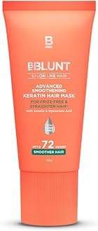 Advanced Smoothening Hair Mask With Keratin & Hyaluronic Acid - 150 G | Makes Hair Frizz-Free & Straight | Deeply Nourishes | Adds Spectacular Shine | For Men & Women, 150 gram (Pack of 1)