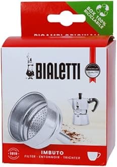 Bialetti Spare Parts, Includes 1 Funnel Filter, Compatible with Moka Express, Fiammetta, Break, Dama, Moka Timer and Rainbow (6 Cups)