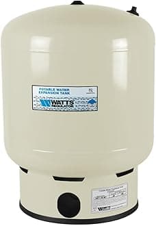 Watts PLT-35 Potable Water Expansion Tank, 3/4 In Male Inlet Connection, 14 Gallon Tank Volume, Pre-Charged at 20 PSI, Copper-lined Steel, 150 PSI Max, Field Adjustable