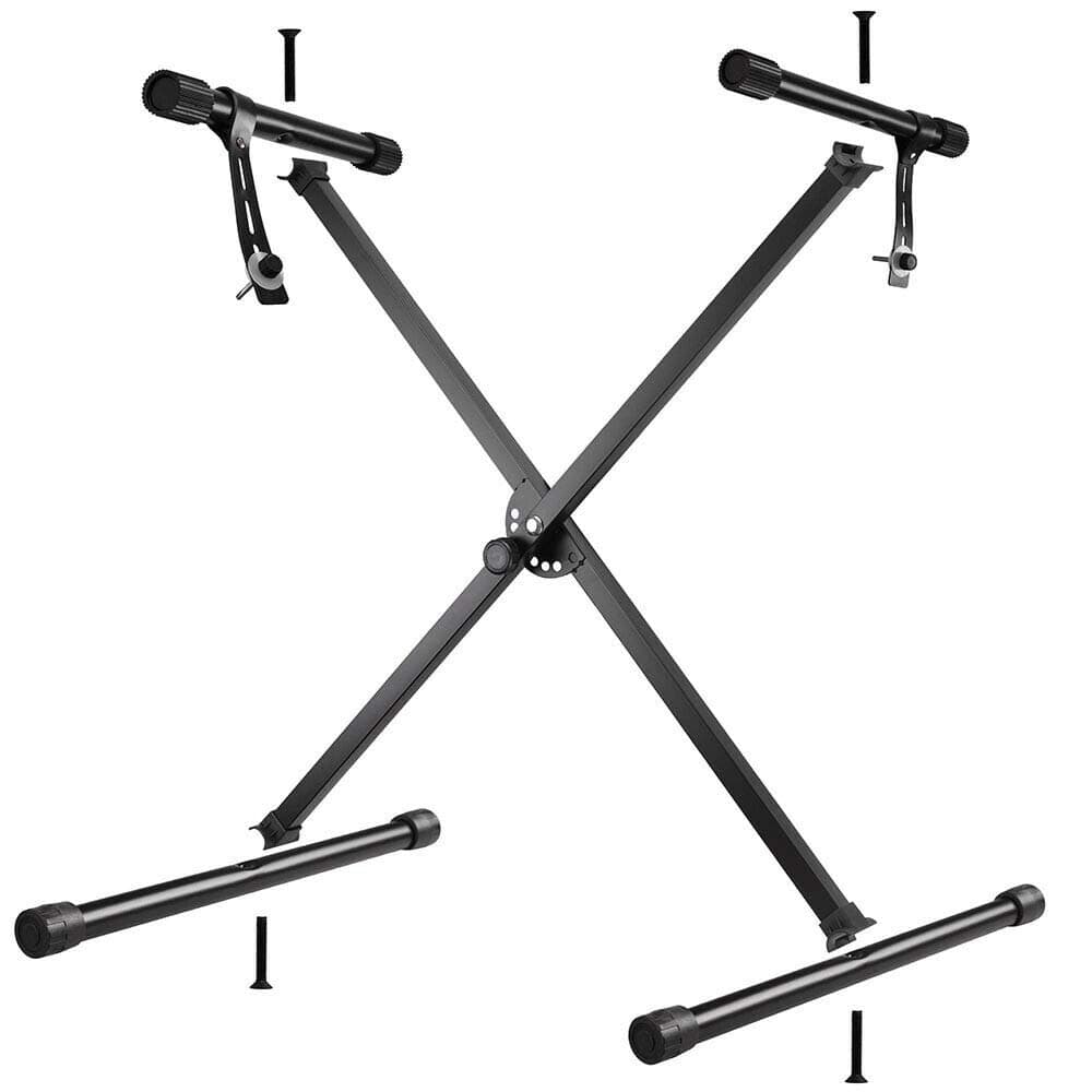 X Frame Piano Keyboard Stand Heavy Duty Folding Adjustable Height with Straps