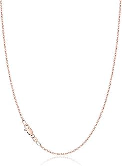 Jewlpire 18k Gold Plated 925 Sterling Silver Chain Necklace for Women, 1.2mm Cable Chain Necklace Thin & Dainty & Sturdy Women's Chain Necklaces 14/16/17/18/20/22/24 Inch