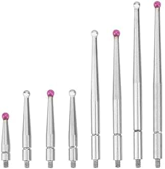 Tungsten Steel/Ruby Head Dovetail Rails Dial Gauge Needle 1.6mm Indicator Probe Test Indicators(M1.6*L44.5*D2.0-Tungsten Steel Head)