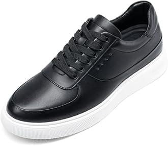 CHAMARIPA Men's Invisible Height Increasing Elevator Shoes Lace-Up Fashion Casual Comfortable Sneakers Genuine Leather Lifting Shoes That Make You 2.36/2.76 Inches Taller Handcrafted