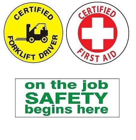 3 Safety Hardhat Stickers Mix SS1