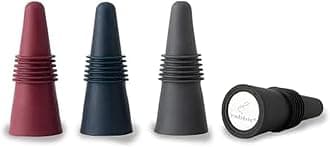 Rabbit W6121 Bottle Stoppers Set of 4, Multicolor Wine Bottle Caps to Preserve Freshness, Stylish and Durable, Perfect for Parties and Gifts