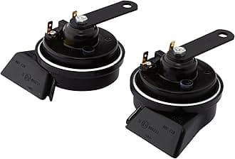 3FH 007 728-831 Trumpet Horn - TE16-12V - 110dB(A) - Frequency Range: 400/500Hz - Black - Flat Plug-in Connector - Set - Universal FIT - Wiring to be modified by end user