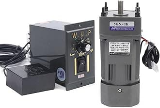 Variable Speed Geared Motor, 110V AC Gear Reduction Motor Adjustable Single-Phase High Torque Electric Gear Motor with Speed Controller 0-450RPM 120W 3K(Reduction Ratio 1:3)