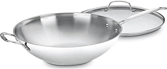 14-Inch Stir-Fry Pan, Helper Handle and Glass Cover, Chef's Classic Stainless Steel, 726-38H