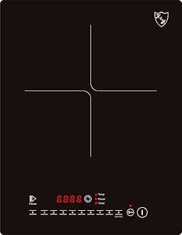 K&H Single Portable Burner SOUS VIDE THERMOCONTROL Induction Electric Stove Sensor Touch Ceramic Cooktop Plug in Hot Plate 120V 1800W SVIN-18SV