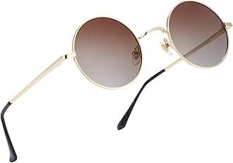 Teumire Retro Small Round Polarized Sunglasses for Men Women Circle Hippie Style Sun Glasses