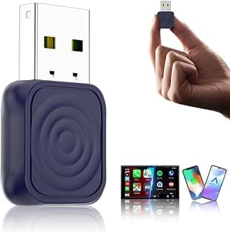 Mini Ultra 2-in-1 Wireless Android Auto for Android 11+ & Wireless CarPlay Adapter for iOS 10+, USB-C/A,Plug & Play, Low Latency,Mini USB Design for OEM Cars-Dark Blue