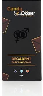 Candy Dose Chocolate Dark for Uplifting Mood Uplifting for Couples and Singles (1 Pack of 50gm (1 pack) Luxurious Flavour Chocolate Ideal For Men & Women, Vegetarian And Gluten-Free Delights