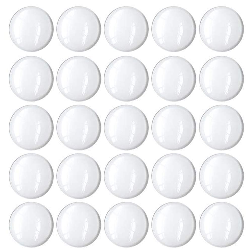 100 Pcs 25mm Clear Round Cabochons Flat Back Glass Dome Cabochons for DIY Crafts Photo Pendant Jewelry Making (25 MM)