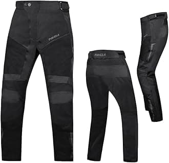 Motorcycle Pant for Men & Women Waterproof CE Armored Cordura Overpants Enduro Dual Sports Motocross ATV Cargo Touring Pants | XL Black