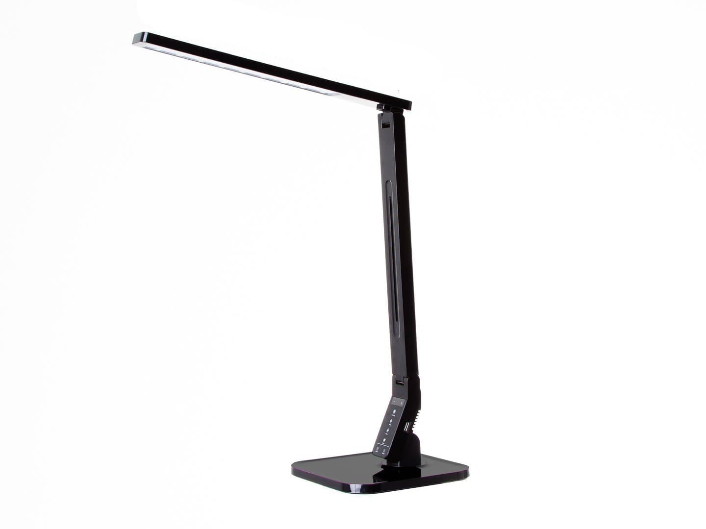 Mylite 5-level Dimmable LED Desk Lamp,CCT Adjustable Table Lamp,4 Lighting Modes: Reading/Studying/Relaxing/Bedtime,Touch-Sensitive Control Panel, 1-Hour Auto Timer, 5V/1A USB Charging Port,Flexible Arm,Neutral White(Piano Black,Pack of 1)