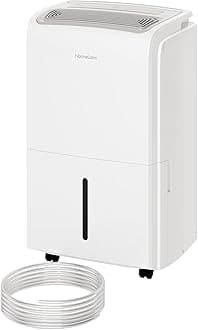hOmeLabs 4000 Sq. Ft. Energy Star Dehumidifier with Pump - Ideal for Large Rooms, Home Basements and Whole House - Powerful Moisture Removal and Humidity Control - 50 Pint Capacity