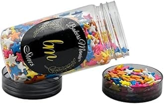 Bakers Mania Star Shaped (150gm) Edible Sprinkles for Cake, Cupcake, Dessert, Pastry, Ice Cream, Brownies Decoration, Baking Cake Items (Star Sprinkles 1 PC)