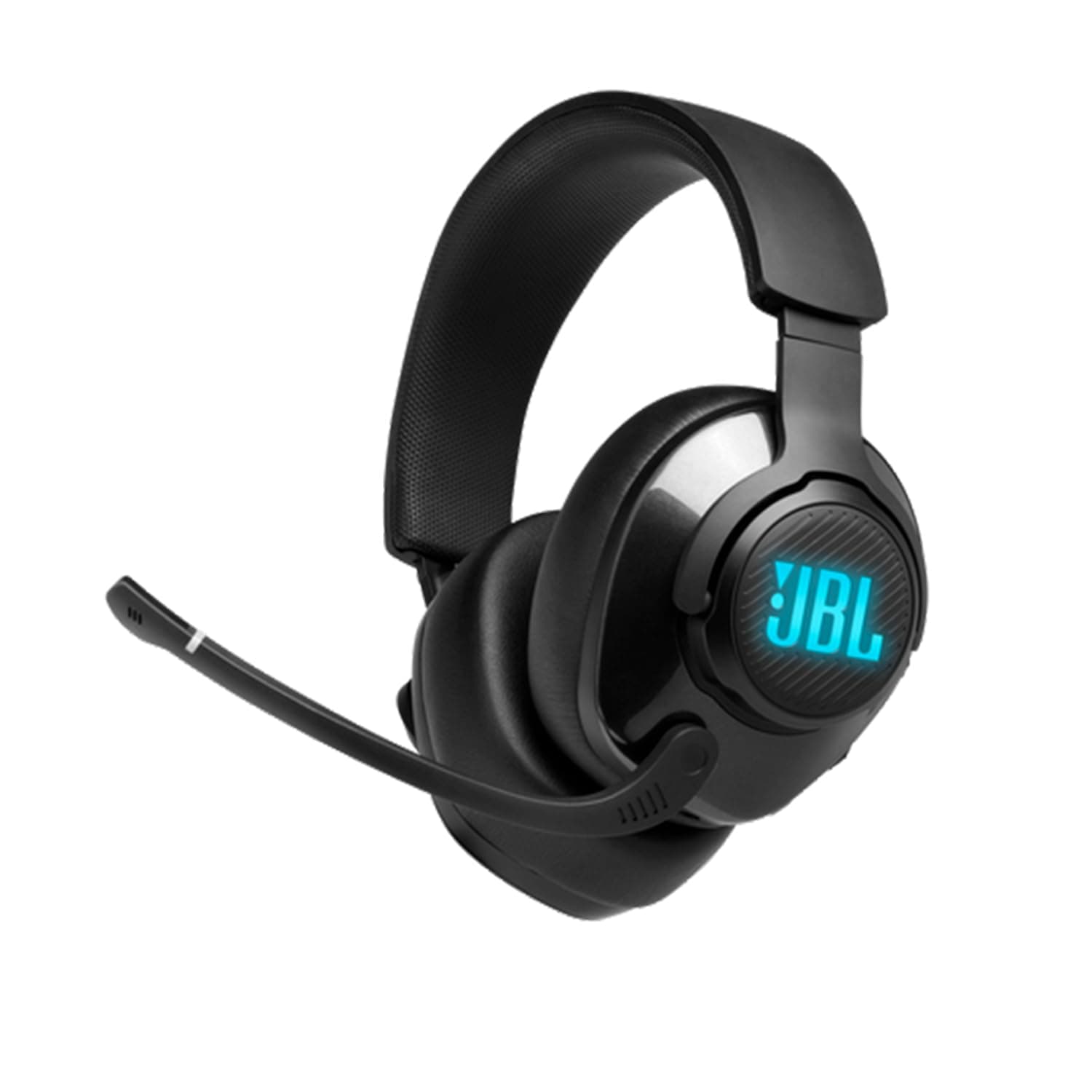 JBL Quantum 400, Wired Over Ear Gaming Headphone with Flip-up Boom Mic for PC, Mobile, Laptop, PS4, Xbox & VR, DTS X & Quantum Surround Sound, RGB, Game Chat Dial, Type C to Type A, 3.5mm AUX (Black)