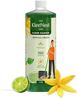 Kleenest Natural Eco-friendly Floor Cleaner Liquid 1 Litre, Tropical Breeze| Removes 99.9% Germs| Plant Based, Non-Toxic, Kids Safe & Pet Friendly| For all Tile, Marble, Granite and wooden floors