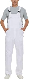 Men's Bib Overalls Workwear Fashion Lightweight Jumpsuit with Pockets