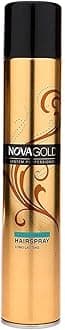 Nova Gold Super Hold Hair Spray For Men & Women of All Hair Types Professional Strong Hold Hair Styling Spray No Stiffness & Natural Finish (Pack of 1, 400 ML)