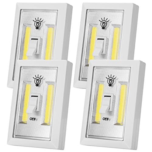 Closet Light, Battery Operated Light, Tap Light, Touch Light, Night Light, Utility, Wall Wireless Mount Under Cabinet, Shelf, Shed, Kitchen, Garage, Attic, RV, DIY(4-Pack)
