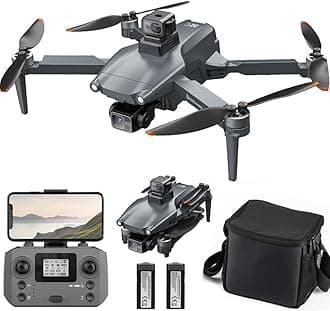 Lozenge L600 PRO Brushless Drone with Camera for Adults 4K GPS Drone 360 °Laser Obstacle Avoidance RC Quadcopter Helicopter Dual Cameras with Backpack (2 Battery)