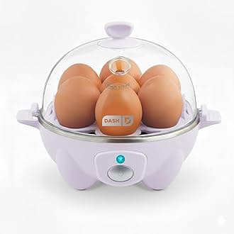 Rapid Egg Cooker - Boiler, Poacher & Steamer - Includes Measuring & Recipe Guide - Dishwasher Safe - BPA Free - Holds 7 Eggs, Lavender