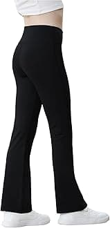 Girls Flare Leggings High Waisted Bell Bottoms Gym Active Bootcut Yoga Pants for Kids Teen