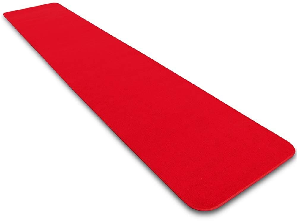 Red Carpet Aisle Runner - 3 Ft x 10 Ft - Real Carpet, Bound Edges, Low Pile Height, Stain Resistant, Event Runway Rug for Wedding, Hollywood Movie Award Ceremony Party Decoration