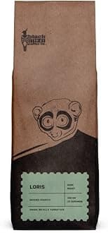 Black Baza Coffee, Loris, Dark Roast, Freshly Roasted, Organic, 100% Arabica (Medium Grind, 500 grams)