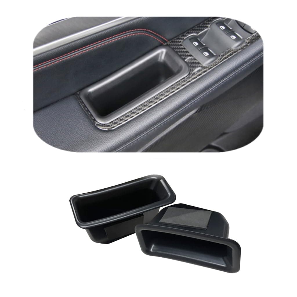 Front Row Door Side Storage Box Fit for Ford Explorer 2016 2017 2018 2019 Armrest Phone Container Door Organizer Handle Pocket ABS Tray Insert Glove Pallet