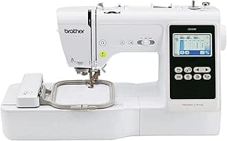 Brother LB5000 Sewing and Embroidery Machine, 80 Built-in Designs, 103 Built-in Stitches, Computerized, 4" x 4" Hoop Area, 3.7" LCD Touchscreen Display, 7 Included Feet