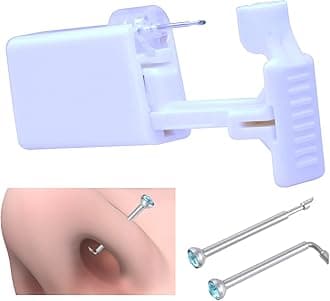 1PC Disposable Nose Piercing Gun Self Nose Piercing Kit Piercing Nose Rings Piercer Hypoallergenic Nose Stud