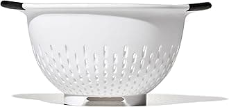 OXO Colander Colander for Efficient Water Drain Colander Plastic with Reeds, White 3 QT