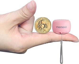 Small Bluetooth Speaker,Mini Tiny Wireless with Remote Shutter, TWS Pairing, Built-in Mic, Portable Bluetooth Speaker for Outdoor and Indoor (Barbie Pink)