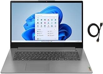 Lenovo2023 IdeaPad 3 17.3" FHD IPS Premium Business Laptop, Gen 4 AMD 6-Core Ryzen 5 5625U Upto 4.3GHz, 24GB RAM, 1TB PCIe SSD, AMD Radeon Graphics, Fingerprint, Windows 11 Pro + HDMI Cable, Gray