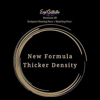 3D Sculpture Painting Paste|Texture Paste|Decorative Plaster|Ready to Use|Unique Colors|Ideal for Artwork|Stencil|Flowers|Texture|Art Relief| 6 oz (Metallic Silver)