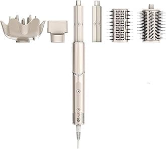 Flexstyle Air Styling & Drying System, Powerful Hair Blow Dryer & Multi-Styler With Auto-Wrap Curlers, Curl-Defining, Oval Brush, & Concentrator Attachment, Stone, HD441SLME, 5 Years Warranty