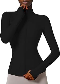 Women's Slim Fit Full Zip Athletic Running Sports Workout Jacket with Pockets