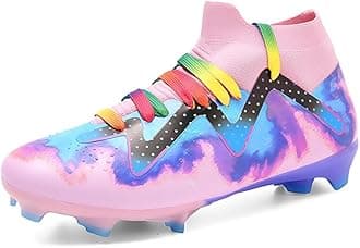 HESBITEUL Soccer Cleats Outdoor for Boys Training: High Top Football Cleats for Firm Ground