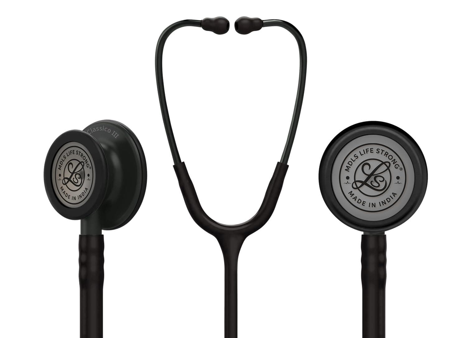 Classico lll Zed Black Finished Dual Side Stethoscope For Doctors/Nurse Acoustic Stethoscope (Black)