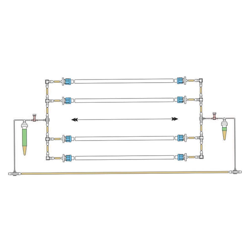 BLUMAT & BLUSOAK DRIP Irrigation KIT • Automatic Watering System & Plant Watering Devices for Garden & Raised Beds (4' x 20' (Four Lines))