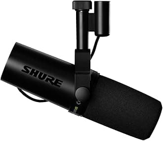 Sure Dynamic Microphone with SM7dB Preamplifier: Cardioid Unidirectional XLR Wired Streaming Distribution YouTube Voice Music Performance Recording Recording Live Gaming, Podcast, Vocal, DTM