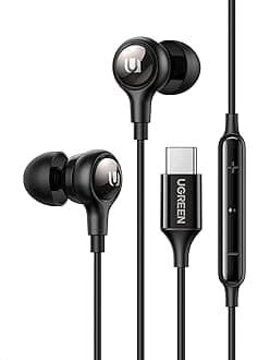 - USB C Earphones, Wired Headphones with Volume Control Noise Cancelling, HiFi Stereo Wired Earbuds Compatible with iPhone 16 15 Pro Max iPad Pro 2022 Galaxy S23/S22 Ultra Google Pixel 7/6